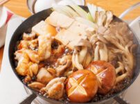 たっぷりきのこのお手軽鶏すきのレシピ